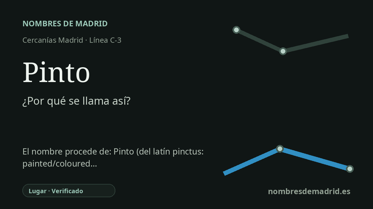 Origen del nombre de la estación Pinto de Cercanías Madrid