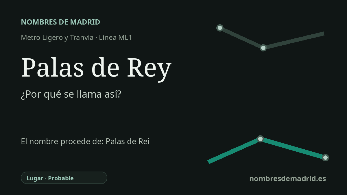 Origen del nombre de la estación Palas de Rey de Metro Ligero y Tranvía